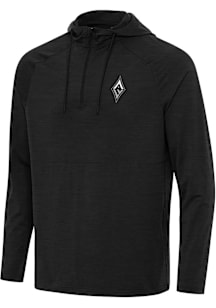 Antigua Las Vegas Aces Mens Black Spikes Long Sleeve Qtr Zip Pullover