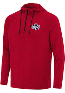 Antigua Washington Mystics Mens Red Spikes Long Sleeve Qtr Zip Pullover