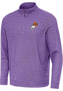 Antigua Phoenix Mercury Mens Purple Subtle Long Sleeve Qtr Zip Pullover