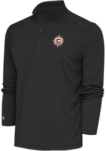 Antigua Connecticut Sun Mens Grey Tribute Long Sleeve Qtr Zip Pullover