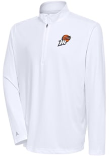 Antigua Phoenix Mercury Mens White Tribute Long Sleeve Qtr Zip Pullover
