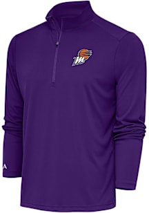 Antigua Phoenix Mercury Mens Purple Tribute Long Sleeve Qtr Zip Pullover