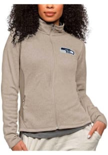 Antigua Seattle Seahawks Womens Oatmeal Course Light Weight Jacket