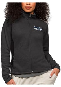 Antigua Seattle Seahawks Womens Black Course Long Sleeve Full Zip Jacket