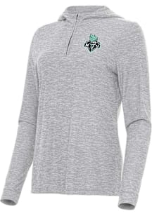 Antigua New York Liberty Womens Grey Daybreak Qtr Zip