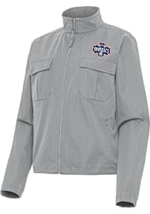 Antigua Washington Mystics Womens Grey Even Par Light Weight Jacket