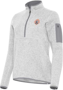 Antigua Connecticut Sun Womens Grey Fortune Qtr Zip