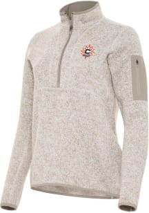 Antigua Connecticut Sun Womens Oatmeal Fortune Qtr Zip