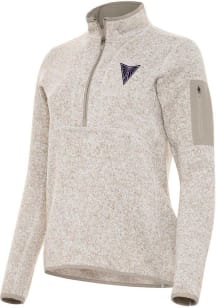 Antigua Golden State Valkyries Womens Oatmeal Fortune Qtr Zip