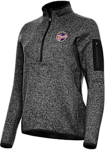 Antigua Indiana Fever Womens Black Fortune Qtr Zip