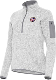 Antigua Indiana Fever Womens Grey Fortune Qtr Zip