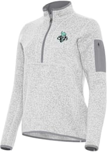 Antigua New York Liberty Womens Grey Fortune Qtr Zip