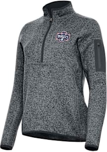Antigua Washington Mystics Womens Grey Fortune Qtr Zip