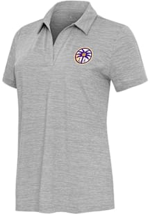 Antigua Los Angeles Sparks Womens Grey Layout Short Sleeve Polo Shirt