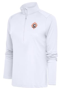 Antigua Connecticut Sun Womens White Tribute Qtr Zip Pullover