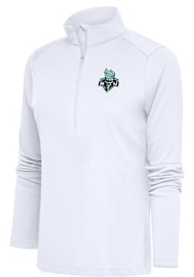 Antigua New York Liberty Womens White Tribute Qtr Zip Pullover