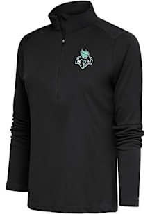 Antigua New York Liberty Womens Grey Tribute Qtr Zip Pullover