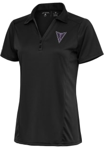 Antigua Golden State Valkyries Womens Grey Tribute Short Sleeve Polo Shirt