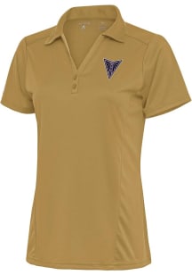 Antigua Golden State Valkyries Womens Gold Tribute Short Sleeve Polo Shirt