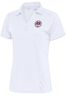 Antigua Los Angeles Sparks Womens White Tribute Short Sleeve Polo Shirt