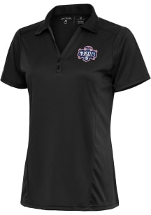 Antigua Washington Mystics Womens Grey Tribute Short Sleeve Polo Shirt