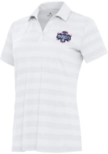 Antigua Washington Mystics Womens White Tunnel Short Sleeve Polo Shirt