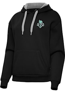 Antigua New York Liberty Womens Black Victory Hooded Sweatshirt