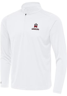 Antigua East Stroudsburg Warriors Mens White Tribute Long Sleeve Qtr Zip Pullover