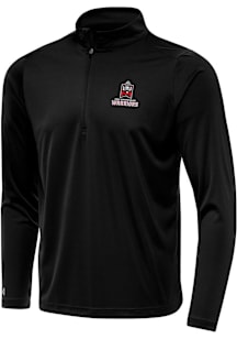Antigua East Stroudsburg Warriors Mens Black Tribute Long Sleeve Qtr Zip Pullover