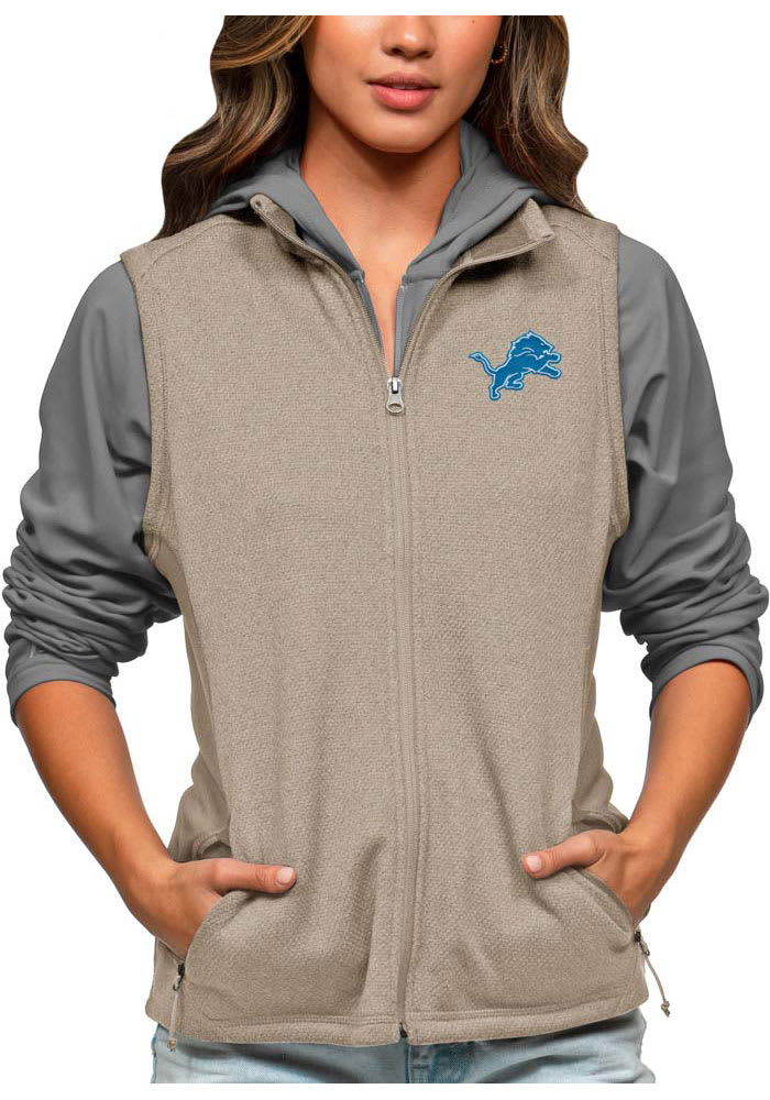 Antigua Women's Detroit Lions Grey Generation Full-Zip Jacket