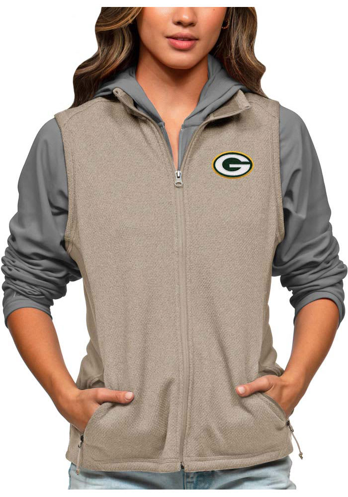 Green Bay Packers Antigua Women's Generation Full-Zip Jacket -  Black/Charcoal