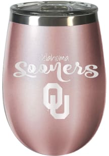 Oklahoma Sooners 10oz Rose Gold Stemless Wine Stainless Steel Stemless