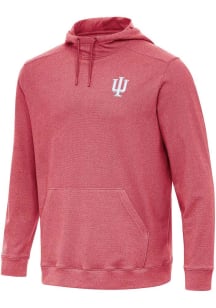 Mens Indiana Hoosiers Red Antigua Cloud Hooded Sweatshirt