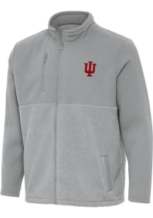 Mens Indiana Hoosiers Grey Antigua Daily Fused Medium Weight Jacket