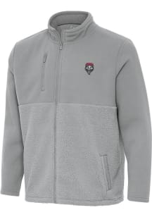 Antigua New Mexico Lobos Mens Grey Daily Fused Medium Weight Jacket