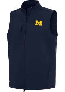 Mens Michigan Wolverines Navy Blue Antigua Demand Vest