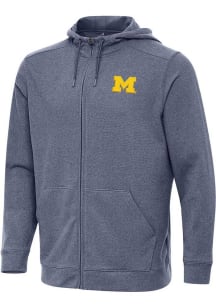 Mens Michigan Wolverines Navy Blue Antigua Effortless Light Weight Jacket