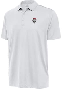 Antigua New Mexico Lobos Mens White Ellipse Short Sleeve Polo