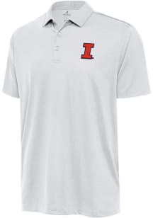 Illinois Fighting Illini White Antigua Ellipse Big and Tall Polo