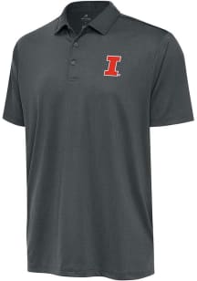 Illinois Fighting Illini Grey Antigua Ellipse Big and Tall Polo