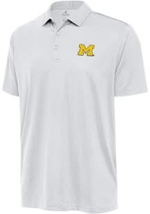 Michigan Wolverines White Antigua Ellipse Big and Tall Polo