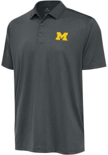 Michigan Wolverines Grey Antigua Ellipse Big and Tall Polo