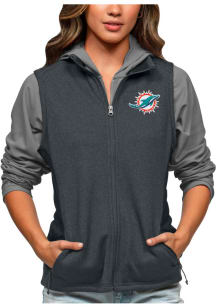 Antigua Miami Dolphins Womens Charcoal Course Vest