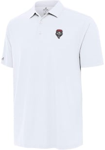 Antigua New Mexico Lobos Mens White Era Short Sleeve Polo