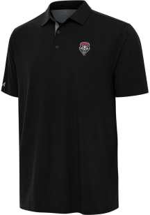 Antigua New Mexico Lobos Mens Black Era Short Sleeve Polo