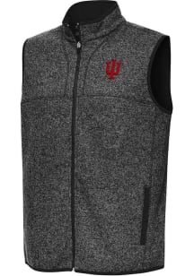 Mens Indiana Hoosiers Black Antigua Fortune Vest