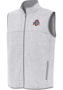 Mens Ohio State Buckeyes Grey Antigua Fortune Vest