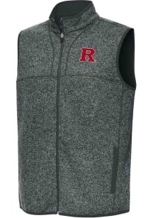 Mens Rutgers Scarlet Knights Grey Antigua Fortune Vest