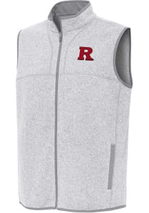 Mens Rutgers Scarlet Knights Grey Antigua Fortune Vest