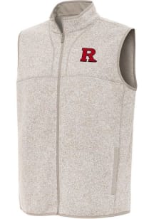 Mens Rutgers Scarlet Knights Oatmeal Antigua Fortune Vest